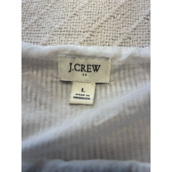 J. Crew Factory Gray & White Railroad Striped Square Neck Tank Top Sz Large GUC - Picture 5 of 7